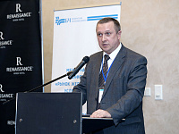 С докладом выступает начальник Центра защиты информации Белорусской железной дороги Сергей Калютчик