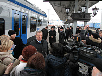 На вопросы представителей прессы отвечает Министр транспорта и коммуникаций Республики Беларусь Щербо И.И.