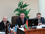 Конференцию открывает первый заместитель Начальника Белорусской железной дороги Владимир Лаптинский (в центре)