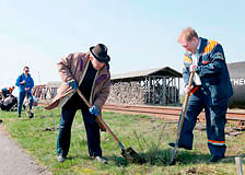 Более 200 ветеранов труда Белорусской железной дороги приняли участие в республиканском субботнике