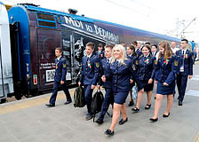  11 июня на железнодорожном вокзале станции Минск-Пассажирский встретили «Поезд Победы» 