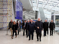 Участники мероприятия в Национальном аэропорту Минск