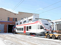 Прибытие первого электропоезда для «Городских линий» в локомотивное депо Барановичи