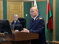 C докладом выступает Начальник Белорусской железной дороги Морозов В.М.