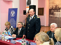 С приветственным словом перед участниками выступает начальник Могилевского отделения Белорусской железной дороги Александр Анатольевич Моисеев