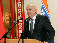 С заключительным словом выступает Министр транспорта и коммуникаций Республики Беларусь Сивак А.А.