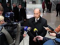 Интервью представителям СМИ даёт Начальник Белорусской железной дороги Владимир Морозов