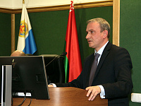 Выступает Министр транспорта и коммуникаций Республики Беларусь Авраменко А.Н.