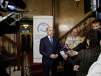 На вопросы журналистов отвечает Начальник Белорусской железной дороги Владимир Морозов