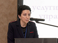 С докладом выступает генеральный директор ассоциации «БАМЭ» Елена Ильина 